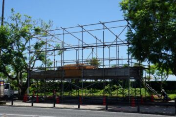 審査会場の建設進む 熱海・山車コン – 伊豆新聞デジタル