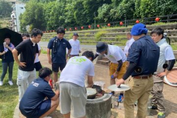 しおかぜ公園を活用して防災訓練 <b>東伊豆</b>町商工会青年部