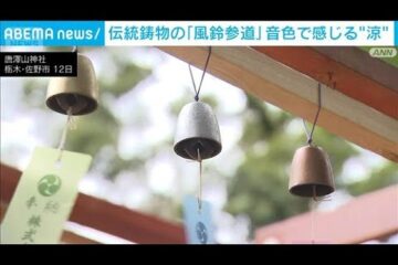 伝統鋳物の「風鈴参道」音色で感じる“涼” 栃木・佐野市(2025年7月13日) – YouTube