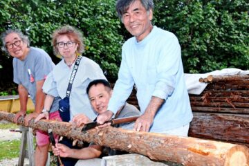 <b>富士</b>ヒノキ マスト材料に 静岡の森林組合 間伐材提供 糸満 サバニ大工の大城さん – 沖縄タイムス