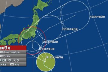 <b>伊豆</b>諸島で「警報級の大雨」の可能性 台風9号は2日朝にかけ関東地方に接近か 24時間予想降水 …