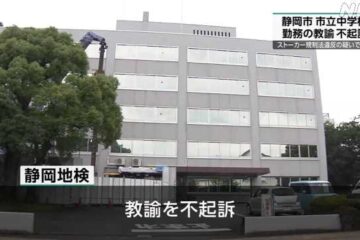 ストーカー規制法違反容疑で逮捕の元Ｊリーガーの教諭 不起訴｜NHK 静岡県のニュース