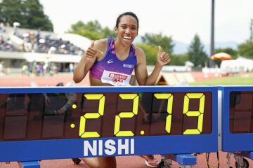 井戸（美濃加茂西中出）日本新 陸上・女子２００ <b>富士</b>北麓ワールドトライアル – 岐阜新聞