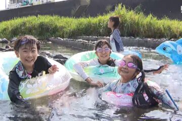 水の中は「アイスみたい」体温超える危険な暑さ 浜松市佐久間で39.2℃…観測史上最高の地点も …